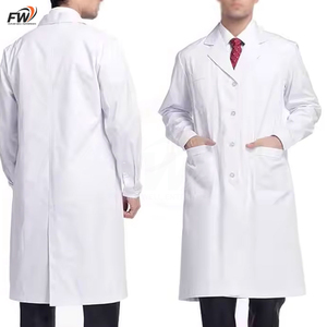Latest Design Customizable High Quality Woven Cotton/polyester Men's Medical Lab Coat Hospital Use Uniforms Needle Detection - Product Image 6