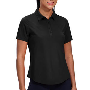 Chemises polo pour femmes avec logo personnalisé, manches courtes, fournisseur direct d'usine, couleur unie, pour adultes, OEM - Product Image 1