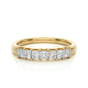 Elegant Design Princess Shaped Lab Created 7 Pieces of <b>Diamond</b> <b>Ring</b> with IGI Certified at Affordable Price from India - Product Image 3