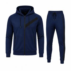 Long Sleeves Men Tracksuit Winter Hooded Casual Solid Hot Selling Wholesale Price Men Tracksuit Made in High Quality - Product Image 1