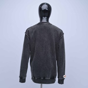 Sweat-shirt col rond vintage délavé à l'acide, 100 % coton, coupe oversize, personnalisable, brodé, pour l'automne, vente en gros - Product Image 4