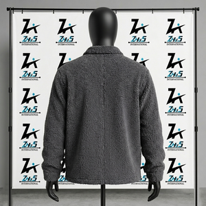 Chaqueta de Lana de Doble Cara para Hombre, Estilo Minimalista, Mezcla de Lana, Prenda Exterior Informal de Negocios, Cuello Acanalado - Product Image 2