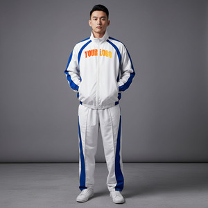 OEM/ODM Custom Made 100% nylon Streetwear 2 Color Premium Quality Breathable zipper hip hop comfortable men's 2 piece set - Product Image 1