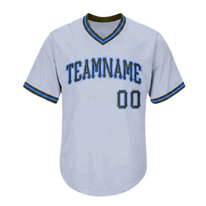 Maillot de baseball respirant, noms d'équipe personnalisés en stock, uniforme d'équipe unisexe pour adultes, manches courtes, été, nom et numéro personnalisés - Product Image 5