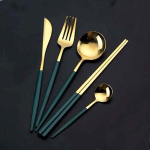 Ensemble de couverts en acier inoxydable plaqué argent de qualité supérieure, poli argent, poignée ronde et épaisse, ensemble de couverts en acier inoxydable - Product Image 2