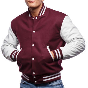 Chaqueta Bomber de Lana Vintage para Hombre, Talla XL, de Alta Durabilidad, con Capucha, Opción de Cuero Personalizado, Diseño de Lona - Product Image 2