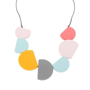 Fashion Vintage Geometric Resin Beaded <b>Necklace</b> for Unisex Elegant Handmade Jewelry Colorful Lightweight <b>Statement</b> Piece for - Product Image 5