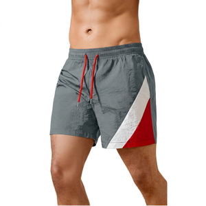 <b>Men's</b> Eco-Friendly Canvas Sport <b>Shorts</b> Black Blue <b>White</b> Solid Pattern Side Stripe Drawstring Waist Mid Length Polyester/Cotton - Product Image 3