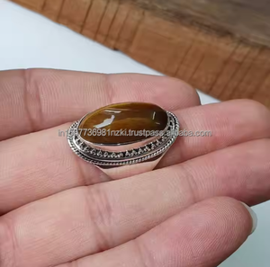 Anillo de ojo de tigre más vendido, anillo de piedras preciosas grandes de plata esterlina, anillo de declaración, anillo de piedras preciosas ovaladas de plata esterlina 925 - Product Image 5