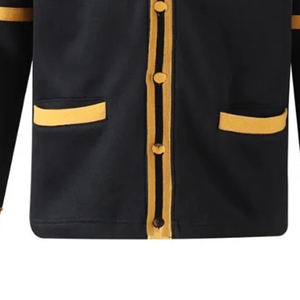 Winter Alabama State Black Gold Wool/Cashmere Fleece Varsity <b>Cardigan</b> Custom Casual Knit Sweater <b>Chenille</b> Embroidered Greek - Product Image 5