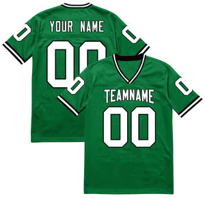Camiseta de Fútbol Americano Roja Personalizada, Unisex, Cuello en V, Manga Corta, Transpirable, de Malla de Poliéster, con Impresión de Nombre y Número del Equipo, Tallas Grandes - Product Image 4