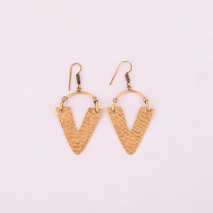 Pendientes colgantes triangulares estilo boho para mujer - Product Image 1