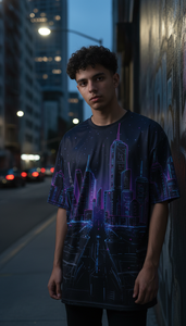 Camiseta Holgada de Estilo Casual Urbano para Hombre, Sublimada, para Uso Diario - Product Image 6