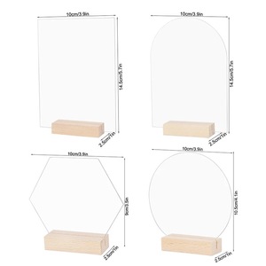 Elegant Acrylic <b>Table</b> <b>Number</b> Sign Custom Laser-Engraved or Printed Stand for Weddings, Restaurants, and Events - Product Image 3