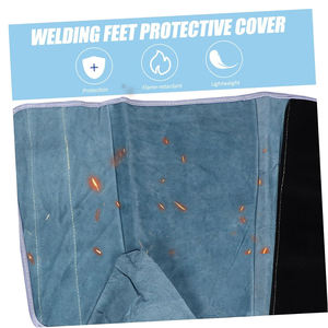 Top Selling Custom Logo Printed Cowhide Split Leather <b>Flame</b> Resistant Anti-cut High Quality Custom Size Welding Spats Shoes - Product Image 3