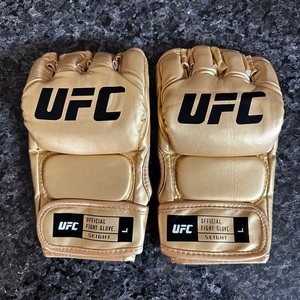 UFC Official Half Finger Synthetic Leather Sanda MMA Training Gloves Hook & Loop Closure for Adults - Product Image 1