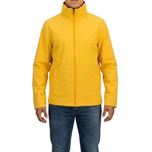แจ็คเก็ตบอมเบอร์สีเหลืองสดใสสำหรับผู้ชาย เสื้อแจ็คเก็ตนักบินกันลมแบบอุ่น สวมใส่สบายทรงหลวมลำลอง - Product Image 1
