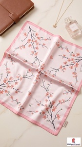 Premium Custom Logo Satin <b>Printed</b> Scarf OEM ODM Private Label Fashion Manufacturer Nigeria Ghana Kenya Congo Senegal Tanzania - Product Image 6