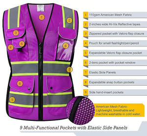 Chaleco de Seguridad Reflectante de Alta Visibilidad, Superventas, para Mujer, Color, 100% Poliéster - Product Image 4