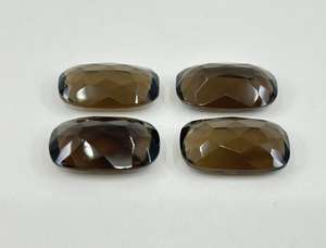 Cuarzo Ahumado Grande Facetado con Corte Antiguo, Gema Suelta Calibrada de 24x16mm para Fabricación de Joyas (Lote) - Product Image 4