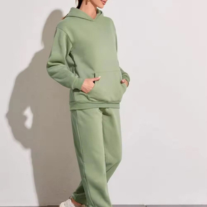 Ensemble de survêtement décontracté surdimensionné pour femmes, deux pièces, respirant, léger, 100% coton, streetwear, entraînement, jogging - Product Image 3