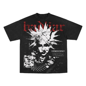 Unisex Men's Hip Hop Baggy Summer Breathable Plus Size T-shirt with Front Custom Logo Short Sleeve O-Neck 100% Cotton - Product Image 2