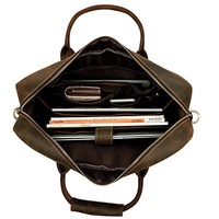 Porte-documents d'affaires en cuir de vachette véritable marron personnalisé du fabricant sac de bureau pour homme en cuir véritable 14 pouces sacoche pour ordinateur portable pour hommes femmes