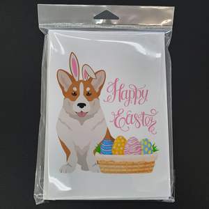 Red Cardigan Corgi Whimsical A7 Tarjetas de felicitación de Pascua Paquete de 8 tarjetas de nota en blanco con sobres Tamaño 5x7 - Product Image 3