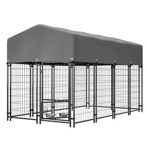 Recinto per Cani XXL Resistente 1.29m x 2.38m x 1.47m, Resistente ai Raggi UV, Impermeabile, per Esterni, per Razze Grandi - Product Image 1