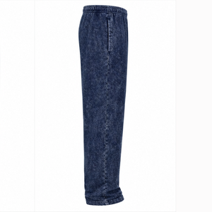 Pantalon en coton délavé à l'acide, coupe ample, style vintage, jogger décontracté unisexe, streetwear, vente en gros, fabricant de vêtements - Product Image 6