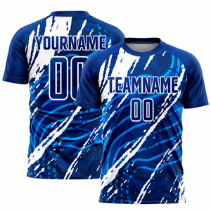 Maillot de football personnalisé sublimé pour homme, séchage rapide, respirant, manches courtes, col entièrement imprimé, uniforme sportif athlétique - Product Image 5
