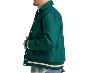 Nueva Chaqueta Varsity de Lona con Logotipo Bordado Personalizado de la Mejor Calidad para Hombre, Chaqueta Acolchada con Capucha y Cuello Mandarín para Invierno - Product Image 4