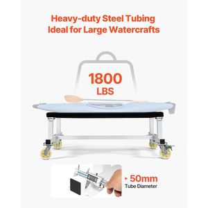 Carrello per Moto d'Acqua/PWC con Capacità di Carico di 816 kg, 4 Ruote Girevoli, 2 Freni e Piattaforma Fissa per Spostamento Facile - Product Image 2