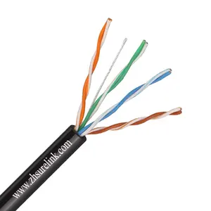 סין ספק חיצוני עמיד למים 4 זוג לא מסוכך cat5e כבל ethernet lan כבל utp cat5e חיצוני