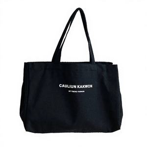 Ladies Eco-Friendly Canvas <b>Tote</b> <b>Bag</b> Letter Pattern Long Zipper Closure Ribbon Rope Handles Canvas <b>Tote</b> Shopping <b>Bags</b> - Product Image 1