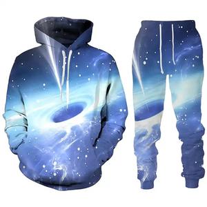 เสื้อฮัลฟ์ซิปแบบสวมหัวทรงหลวมถักนิตติ้งโอเวอร์ไซส์ สีซีดแบบซันเฟด ลวดลายปักแบบแอซิดวอช แต่งดีเทลขาดๆ สำหรับผู้ชาย ชุดวอร์มสำหรับวิ่งจ๊อกกิ้ง - Product Image 5