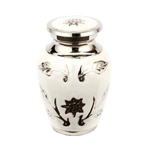 Urnas de cremación de estilo Floral turquesa, urna blanca ligera hecha a mano para adultos y mascotas, urnas de recuerdo para cenizas de entierro conmemorativo - Product Image 1