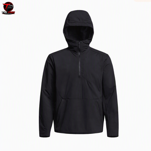 Sudadera con capucha unisex de invierno de camuflaje, de forro polar grueso, resistente a ácidos, para caza, con cremallera de cuarto, capucha ajustada y cremallera vertical en el pecho. - Product Image 1