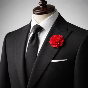 Pin de Solapa con Flor Esmaltada para Hombre |   Broche de Metal Hecho a Mano |   Accesorio para Traje de Novio, Pin de Solapa para Blazer Formal - Product Image 4