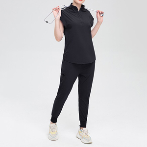 Ensemble de blouses et pantalons cargo extensibles à col en V pour femmes, séchage rapide, uniformes d'infirmière - Product Image 1