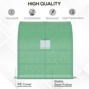 Mini Serra Moderna per Casa e Giardino, Facile da Montare con Struttura in Acciaio Zincato, PVC e Polietilene, Serra Walk-In - Product Image 3