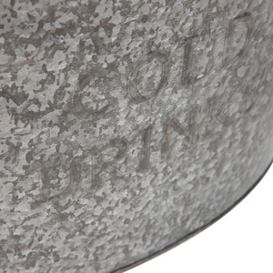 Enfriador de vino de acero galvanizado vintage, forma ovalada, logotipo de colores personalizable ecológico para fiestas, hogar, artículos de bar - Product Image 5