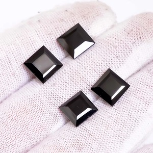 Piedra Preciosa de Ónix Negro Natural Facetada de Corte Cuadrado de 8 mm, Piedra de Ónix Negra Suelta, Precio al por Mayor para la Fabricación de Joyas - Product Image 6