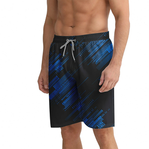 Shorts de bain pour hommes, vente chaude, séchage rapide, respirants, unis, avec poches, taille élastique, vêtements de plage décontractés - Product Image 3
