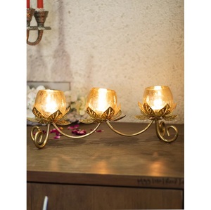 Traditional Iron Handmade Natural Durable Portable <b>Tea</b> <b>Light</b> Holder Set Eco-Friendly Decorative Pooja Diya Diwali Festive Home - Product Image 6