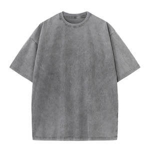 T-shirt surdimensionné pour homme en coton lourd 100% avec effet délavé à l'acide, style vintage, personnalisable avec logo imprimé - Product Image 5