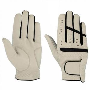 Guantes de golf para mano derecha, color blanco y azul marino, de cuero genuino, antideslizantes, con cierre de gancho y bucle, guantes deportivos unisex - Product Image 3