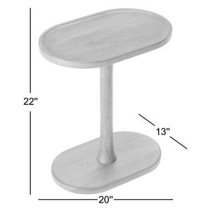 Mesa de Centro Ovalada de Madera con Base de Pedestal Resistente, Compacta y Ahorradora de Espacio, para Dormitorio o Sala de Estar - Product Image 4
