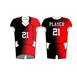 Nouveauté, prix de gros, uniforme de football américain, design personnalisé par sublimation, maillot d'équipe à manches courtes, 100% polyester - Product Image 3