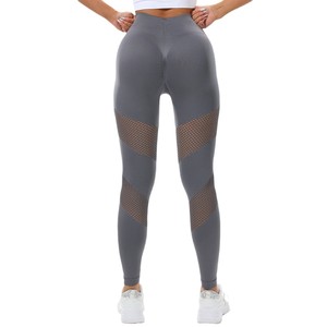<b>Womens</b> Quick Dry Yoga <b>Leggings</b> High Waist Breathable Gym Workout Tights Moisture Wicking <b>Compression</b> Fitness Trousers - Product Image 2